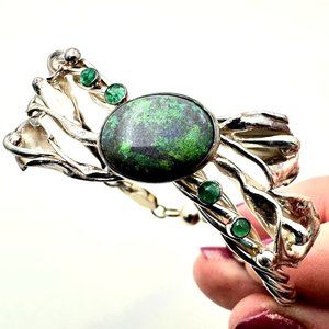 Sterling Silver Opal Gemstone Bracelet Petite Size 6 1/2 Inches